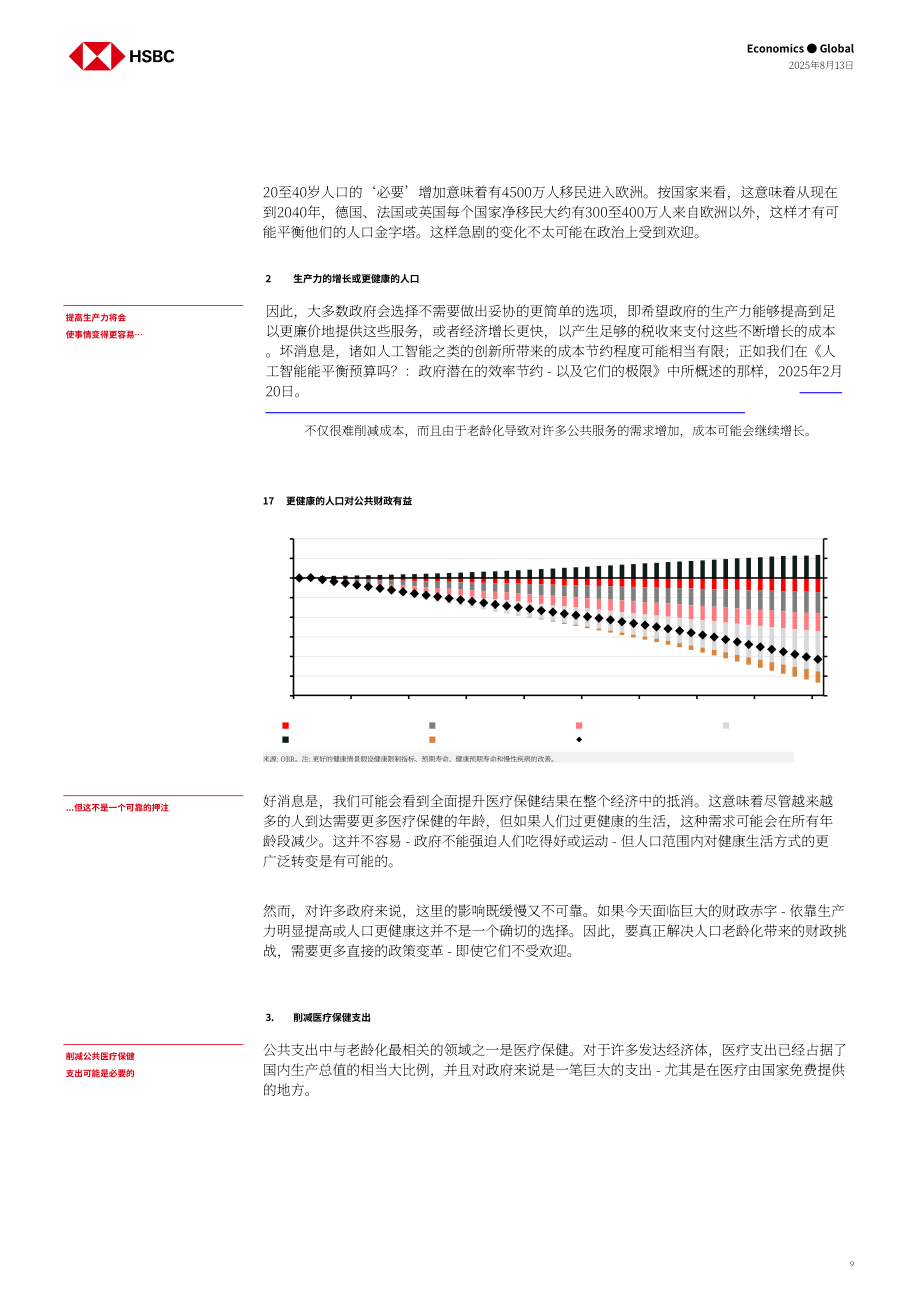 汇丰：全球宏观经济研究：人口老龄化困境-未来的承诺与财政难题-250813（英文版）（20页）.pdf_第9页