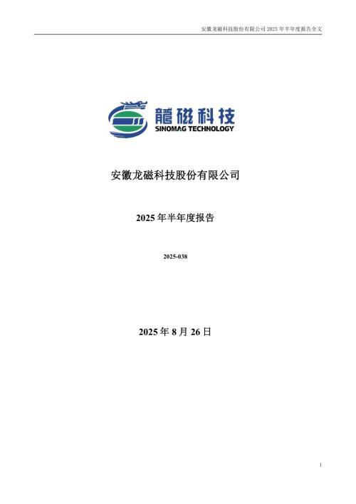 龙磁科技：2025年半年度报告.PDF