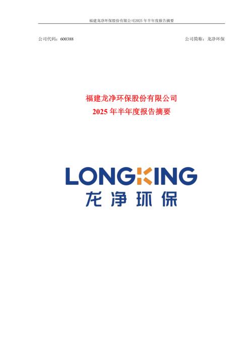龙净环保：2025年半年度报告摘要.PDF