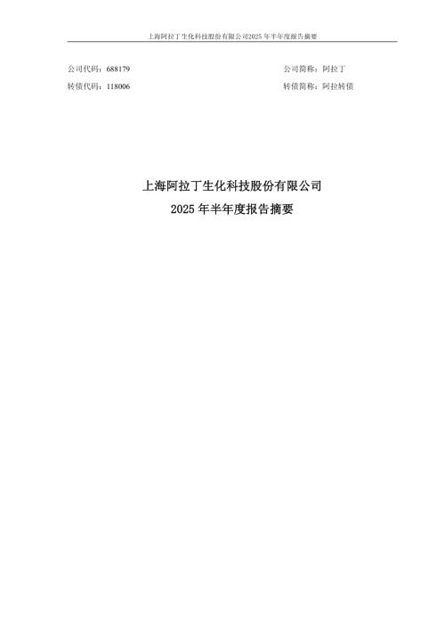 阿拉丁：阿拉丁2025年半年度报告摘要.PDF