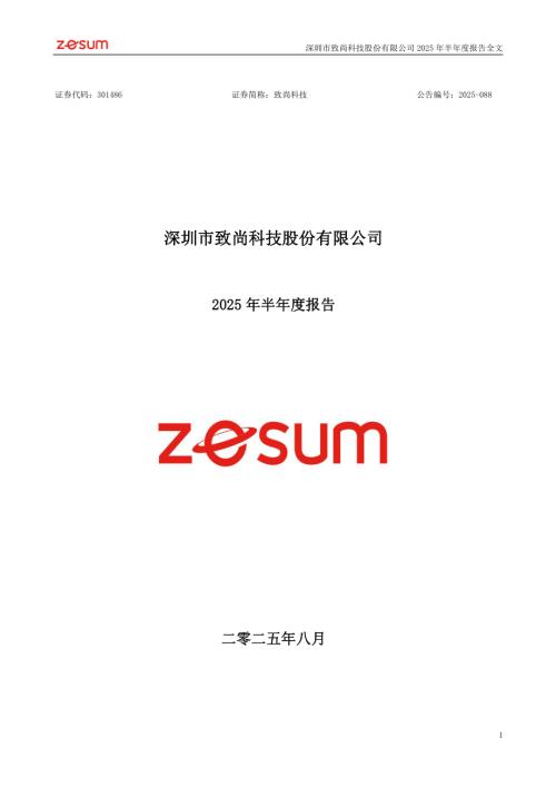 致尚科技：2025年半年度报告.PDF
