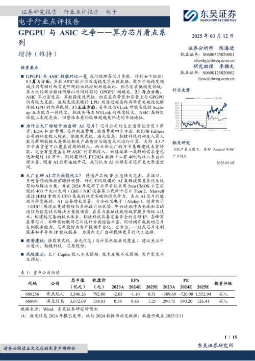 【东吴证券】电子行业点评报告：算力芯片看点系列-GPGPU与ASIC之争-250312（15页）.pdf
