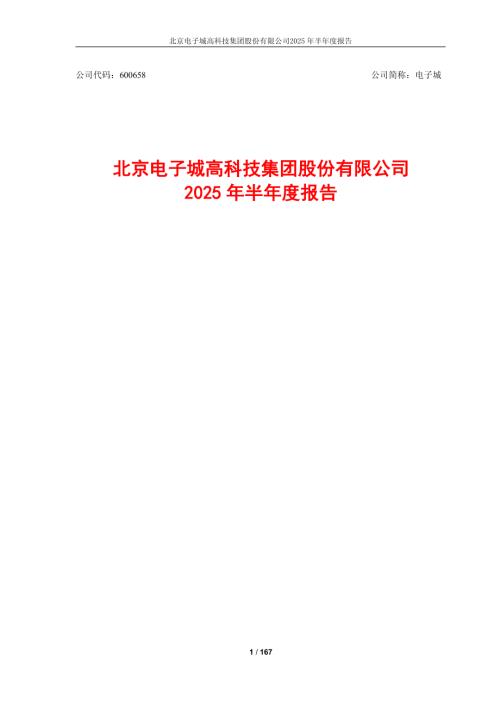电子城：电子城2025年半年度报告.PDF