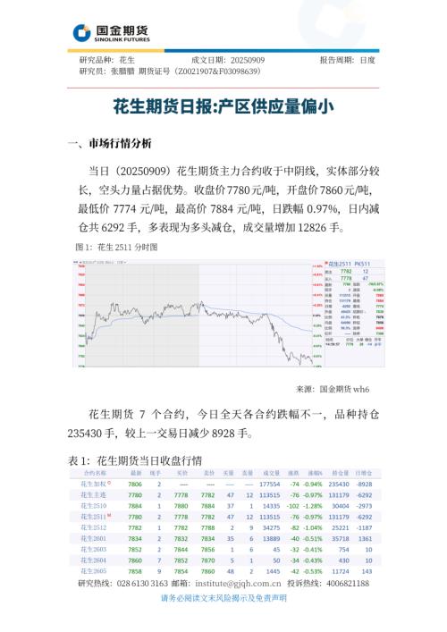 【国金期货】花生期货日报：产区供应量偏小-250909（3页）.pdf