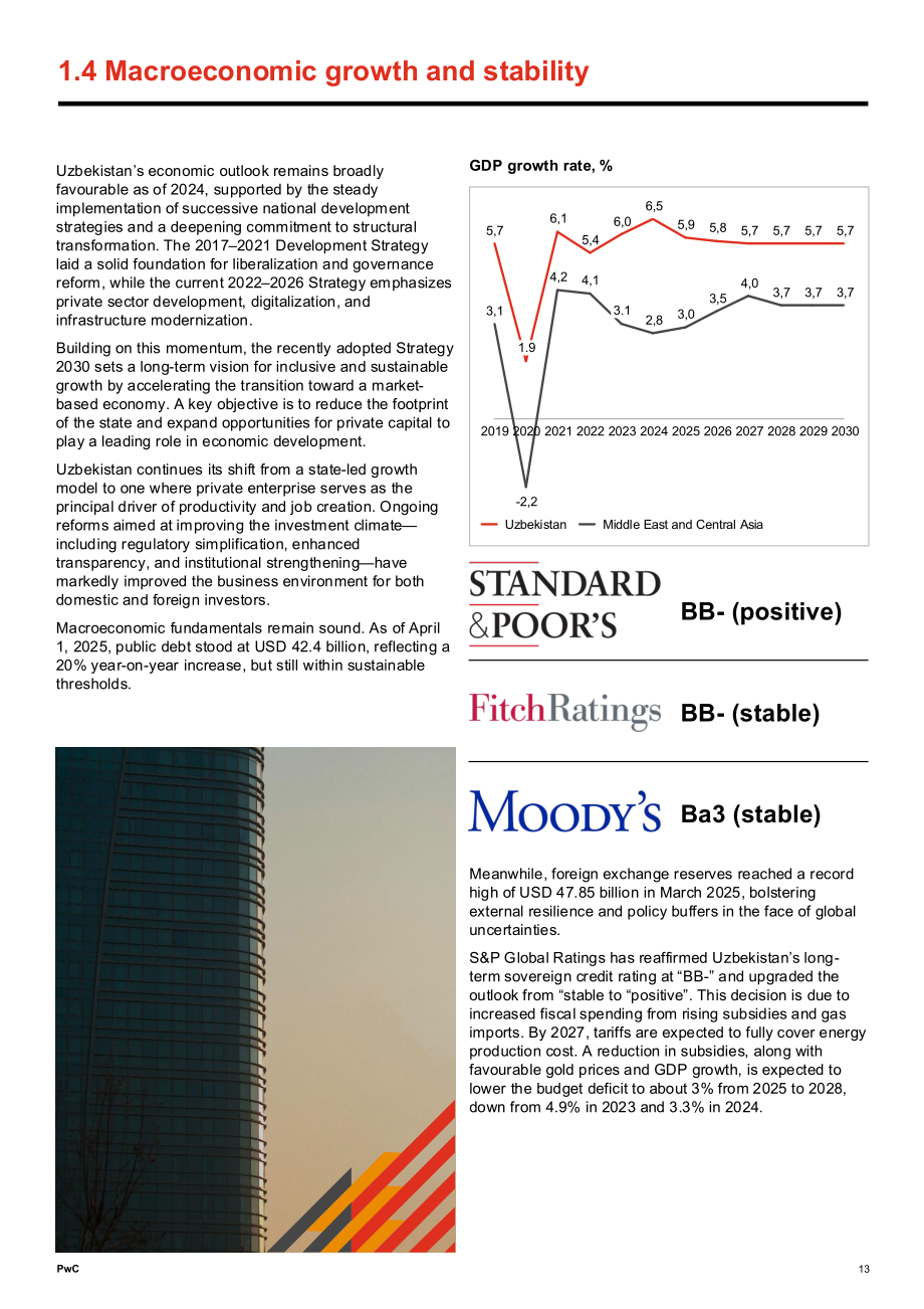 乌兹别克斯坦投资、工业和贸易部&普华永道：乌兹别克斯坦投资指南2025（英文版）（62页）.pdf_第13页