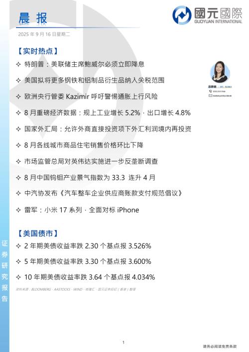【国元国际控股】晨报-250916（4页）.pdf