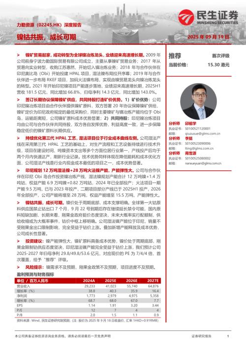 力勤资源（2245.HK）-港股公司深度报告：镍钴共振成长可期-250919（56页）.pdf