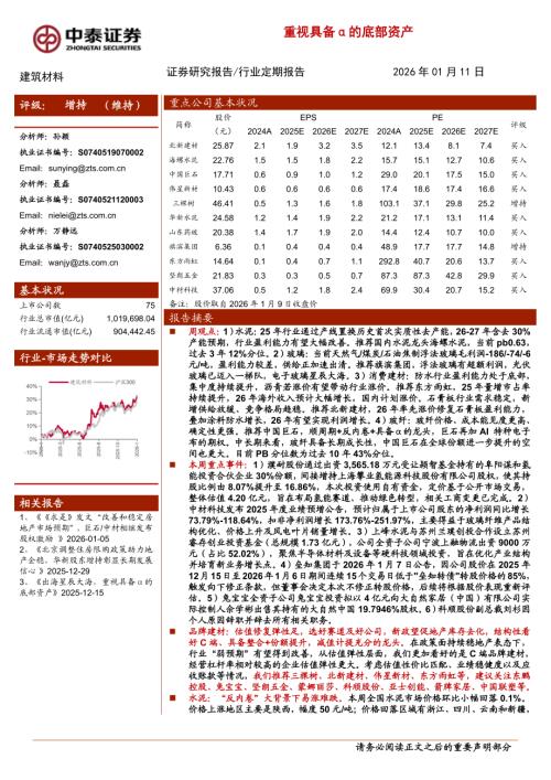 建筑材料行业：重视具备α的底部资产-260111（19页）.pdf