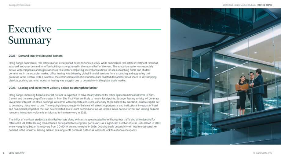 世邦魏理仕（CBRE）：2026年香港房地产市场展望报告（英文版）（19页）.pdf_第3页