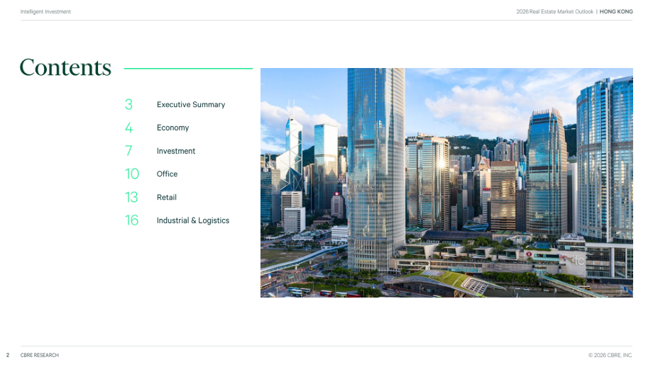 世邦魏理仕（CBRE）：2026年香港房地产市场展望报告（英文版）（19页）.pdf_第2页