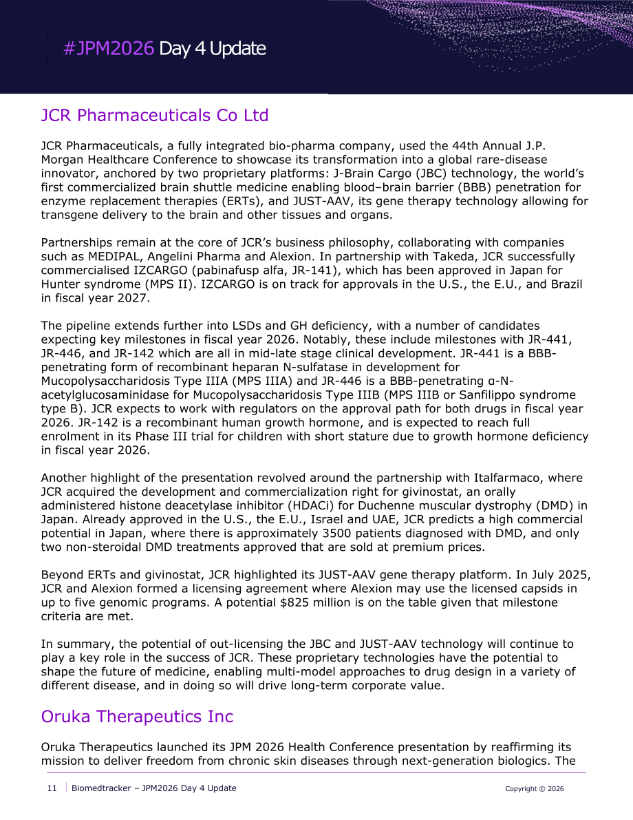 Biomedtracker：2026年JPM医疗大会报告-Day4（英文版）（23页）.pdf_第11页
