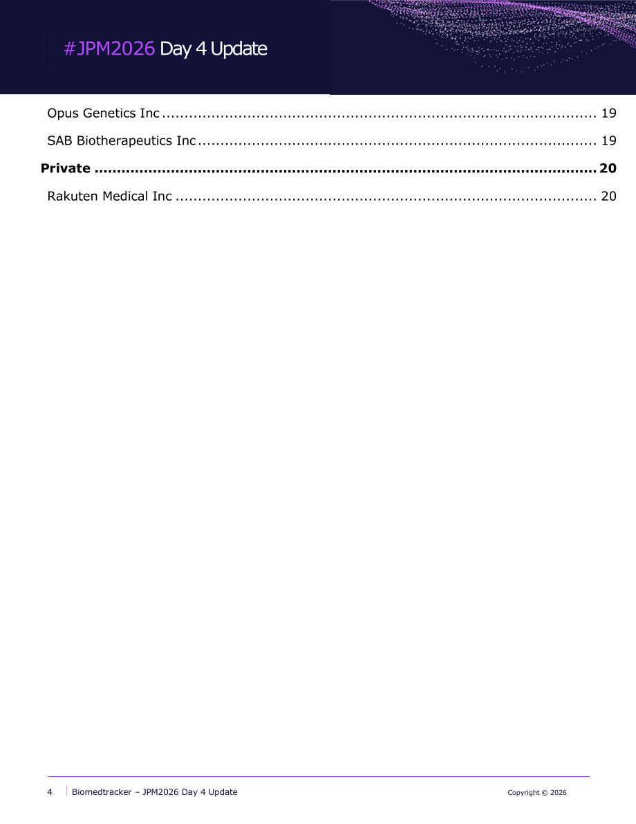 Biomedtracker：2026年JPM医疗大会报告-Day4（英文版）（23页）.pdf_第4页