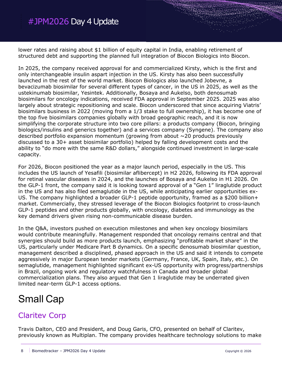 Biomedtracker：2026年JPM医疗大会报告-Day4（英文版）（23页）.pdf_第8页
