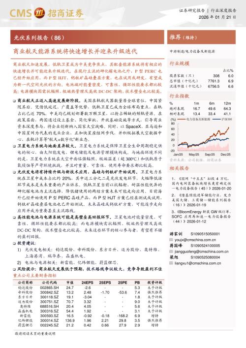 电力设备及新能源行业光伏系列报告（86）：商业航天能源系统将快速增长并迎来升级迭代-260121（20页）.pdf