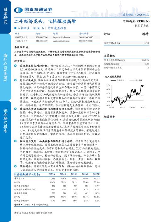 万物新生（RERE.US）-美股公司首次覆盖报告：二手经济龙头飞轮驱动高增-260103（31页）.pdf