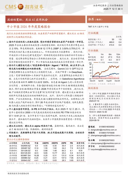 中小市值2026年年度策略报告：流动性宽松关注AI应用机会-251230（22页）.pdf