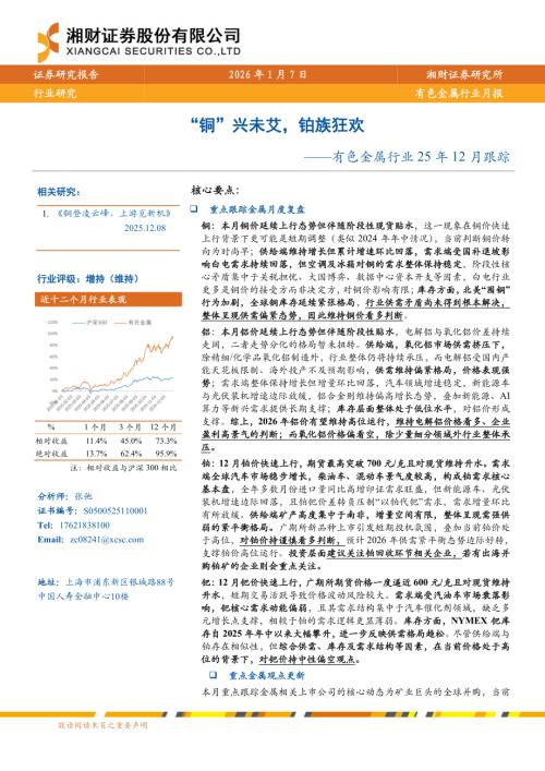 有色金属行业25年12月跟踪：“铜”兴未艾铂族狂欢-260107（26页）.pdf