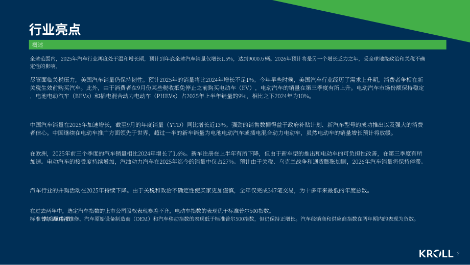 德安华（Kroll）：2026年冬季全球汽车行业估值及并购交易报告（英文版）（19页）.pdf_第2页