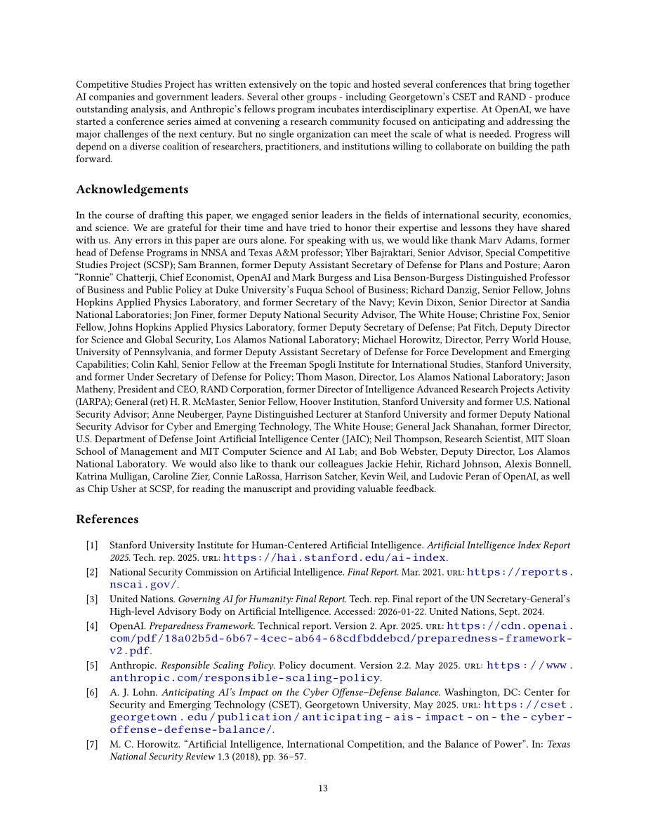 OpenAI：2026人工智能与国际安全：影响路径与关键不确定性研究报告（英文版）（18页）.pdf_第13页