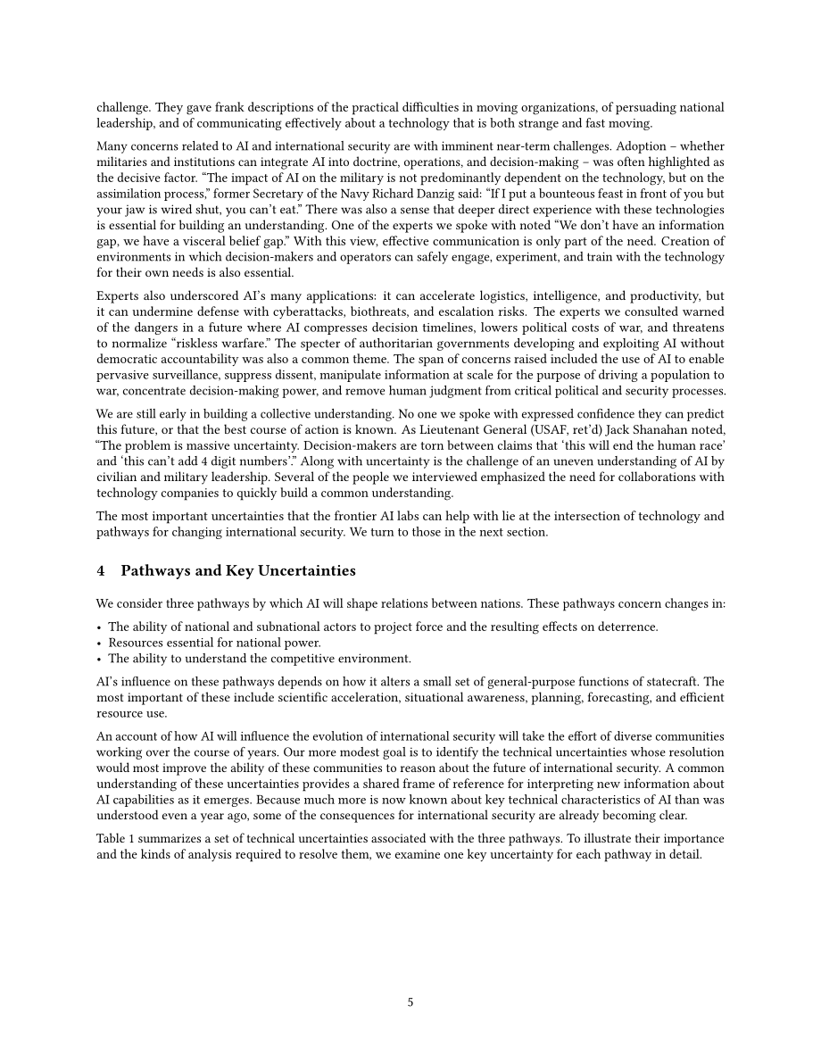 OpenAI：2026人工智能与国际安全：影响路径与关键不确定性研究报告（英文版）（18页）.pdf_第5页