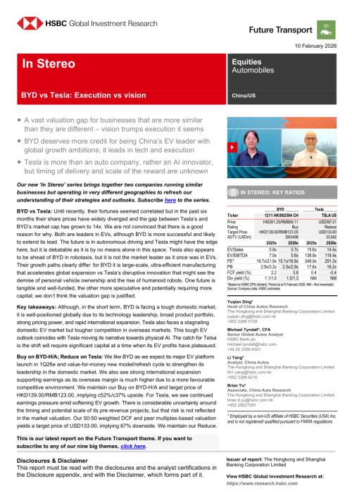 汇丰HSBC：汽车行业研究：比亚迪VS.特斯拉：执行VS.愿景-260210（英文版）（82页）.pdf