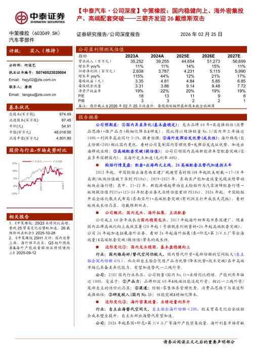 中策橡胶（603049）-A股公司深度：国内稳健向上、海外密集投产、高端配套突破——三箭齐发迎26戴维斯双击-260225（36页）.pdf
