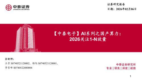 电子行业AI系列之国产算力：2026关注1~N放量-260206（72页）.pdf