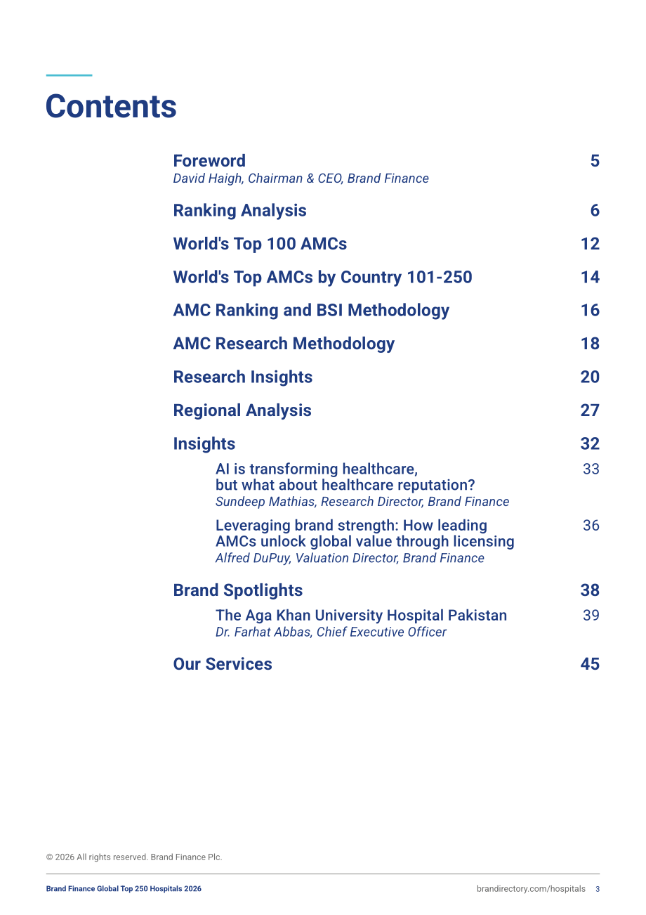 品牌金融（Brand Finance）：2026年全球医院品牌250强报告（英文版)（45页）.pdf_第3页