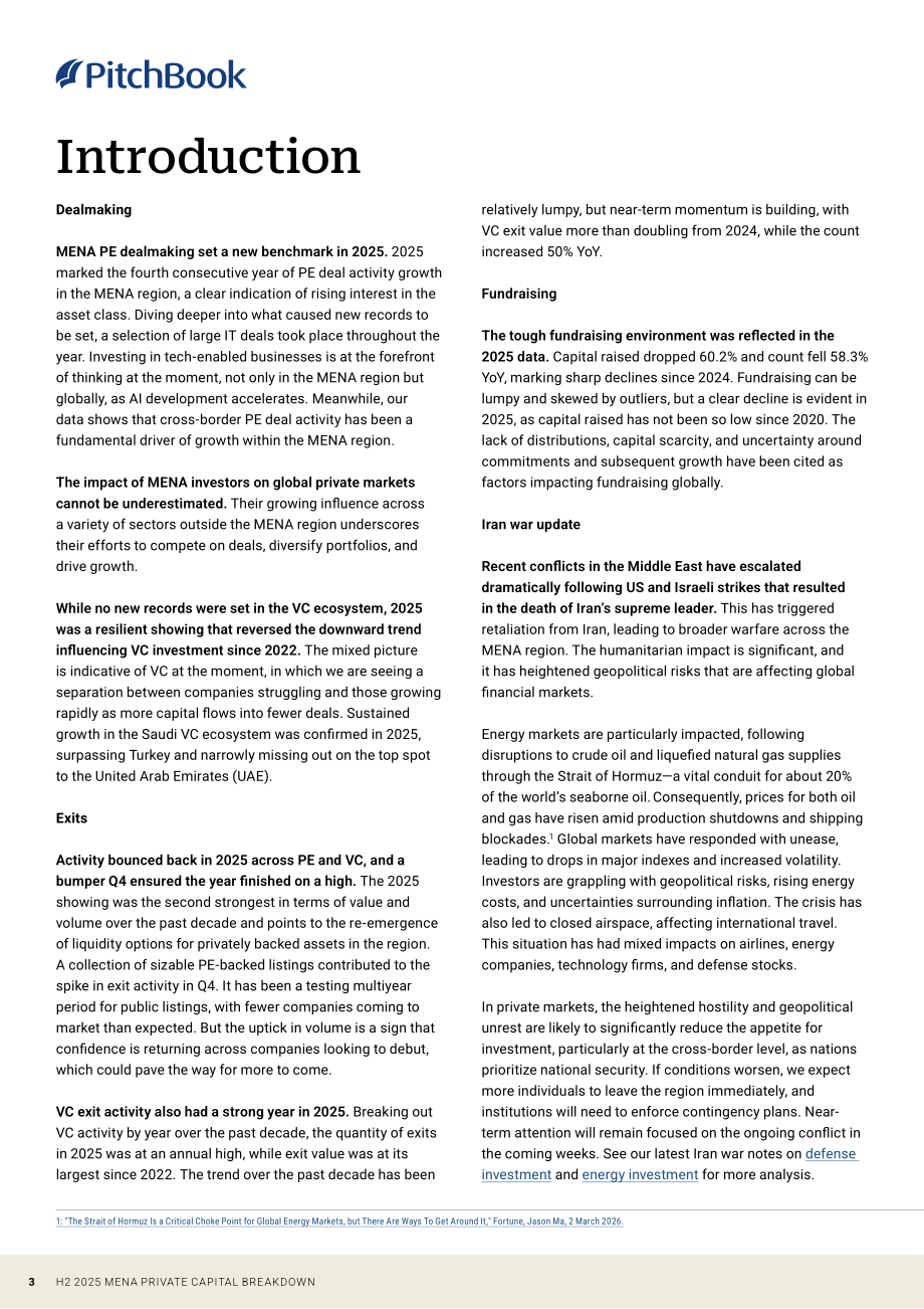 PitchBook：2025年下半年中东及北非（MENA）地区私募资本市场报告（英文版）（13页）.pdf_第3页