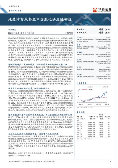 能源专题研究：地缘冲突或彰显中国能化供应链韧性-260310（14页）.pdf