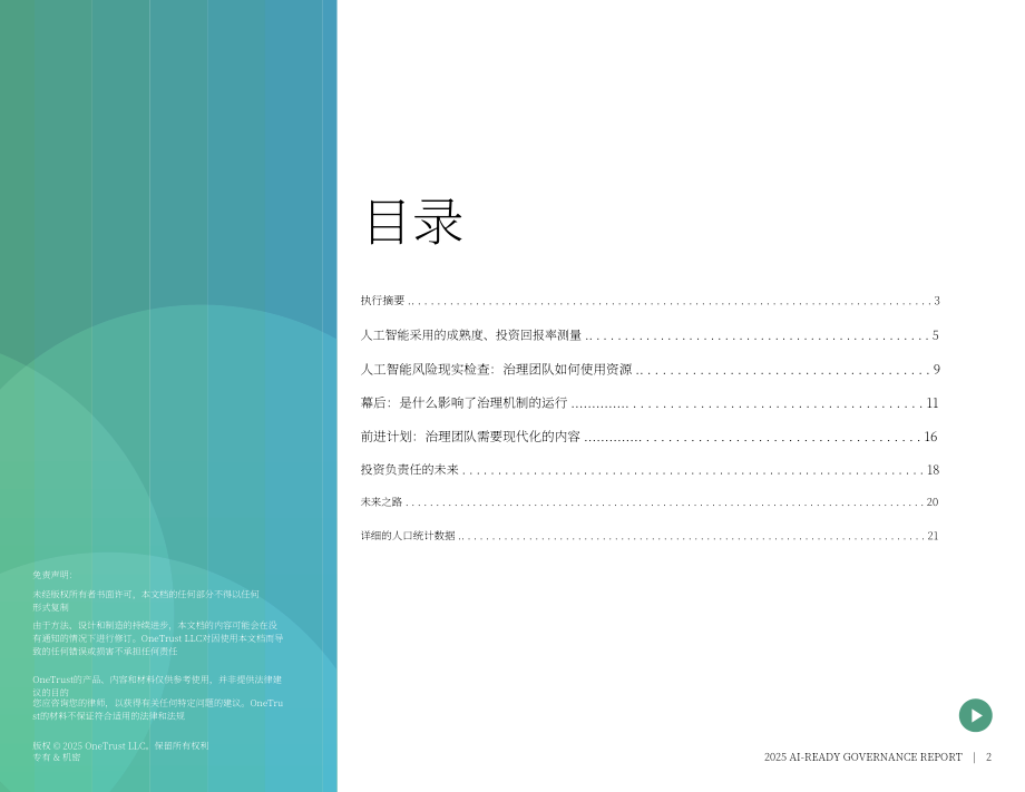 OneTrust：2025年AI就绪型治理报告：风险、投资回报率与AI治理现实挑战（英文版）（23页）.pdf_第2页