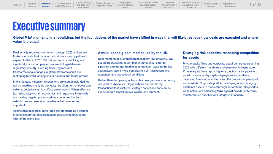 毕马威（KPMG）：2026年全球并购展望报告：分拆之年（英文版）（42页）.pdf_第5页