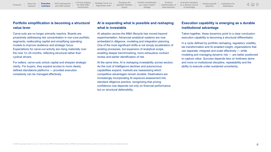 毕马威（KPMG）：2026年全球并购展望报告：分拆之年（英文版）（42页）.pdf_第6页