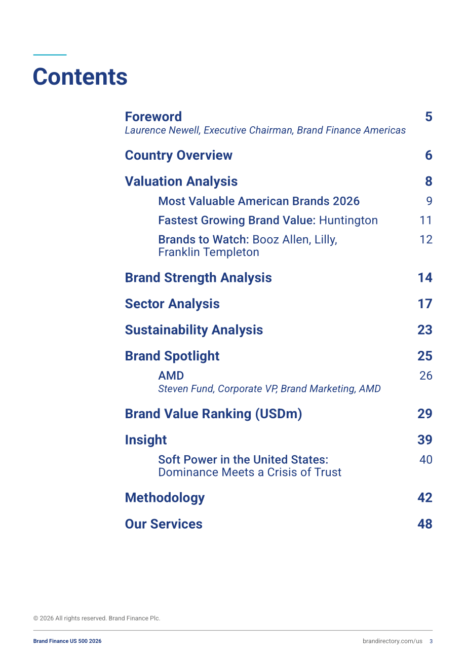 品牌金融（Brand Finance）：2026年美国品牌价值500强报告（英文版）（50页）.pdf_第3页