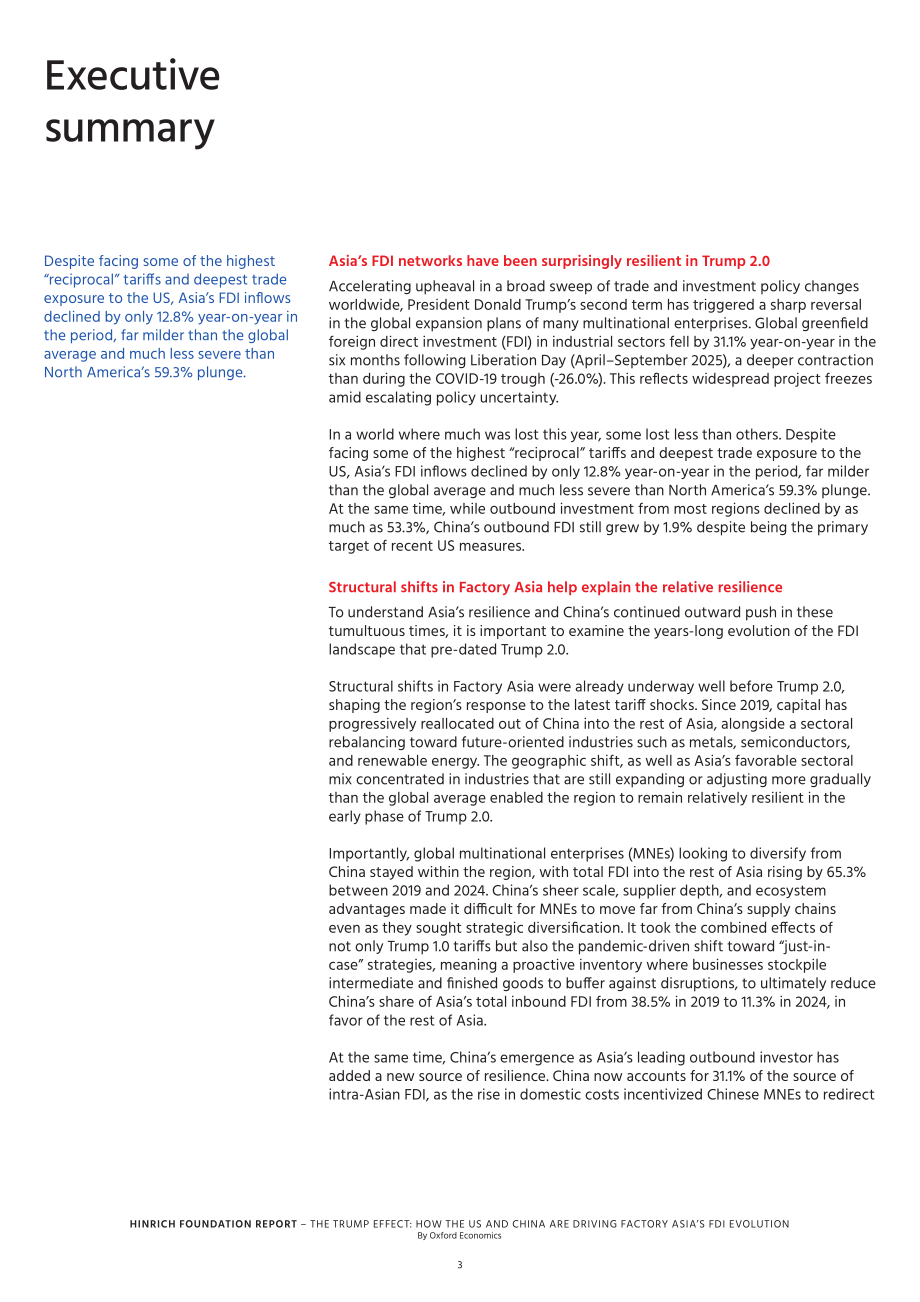 Hinrich Foundation：2026特朗普效应：美国与中国如何驱动“亚洲工厂”的外商直接投资演变研究报告（英文版）（28页）.pdf_第3页