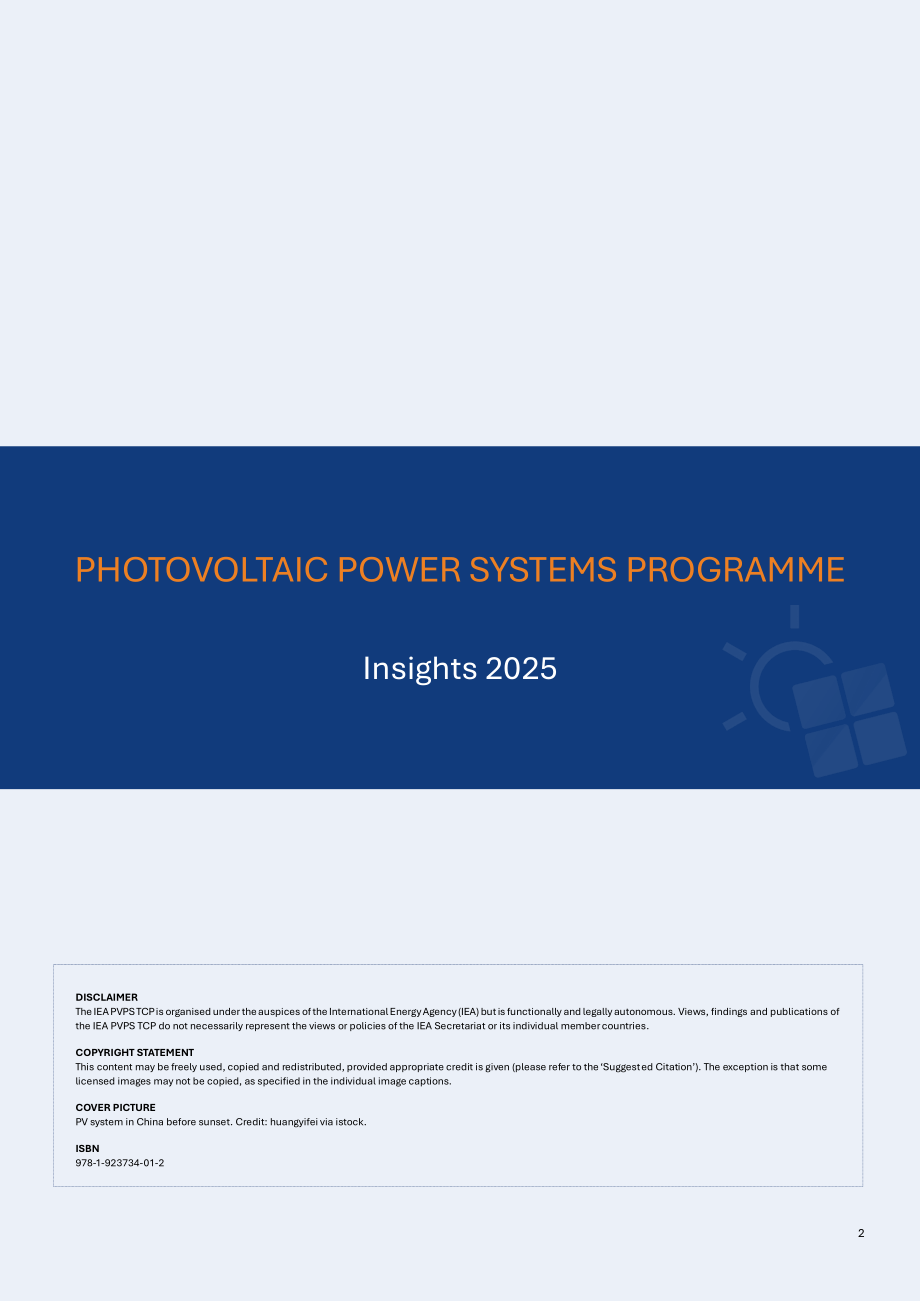 IEA PVPS：2025年度洞察报告：全球光伏市场和技术发展关键进展（英文版）（45页）.pdf_第2页