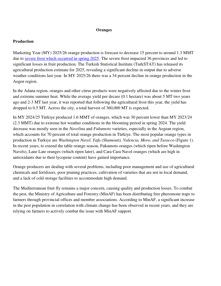 美国农业部：2026土耳其柑橘产业分析报告（英文版）（24页）.pdf_第2页