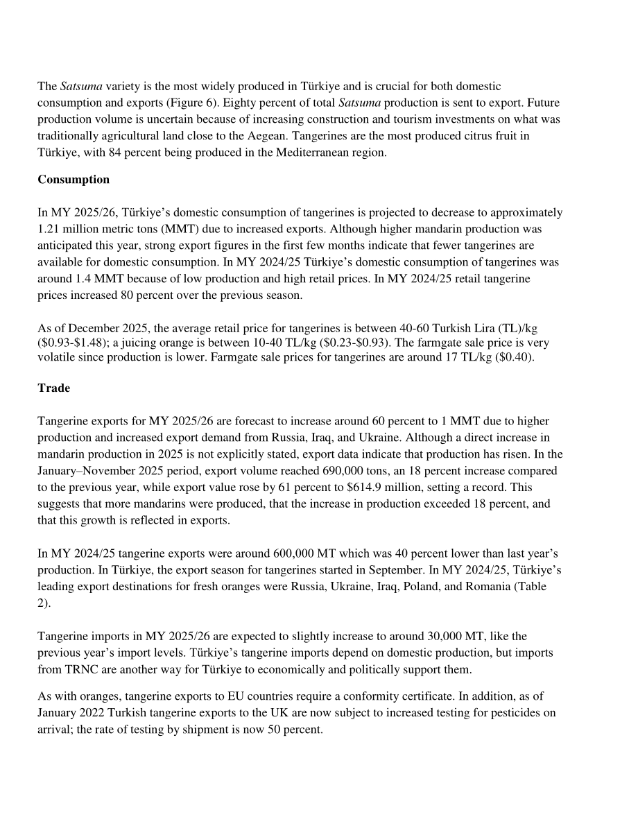 美国农业部：2026土耳其柑橘产业分析报告（英文版）（24页）.pdf_第9页