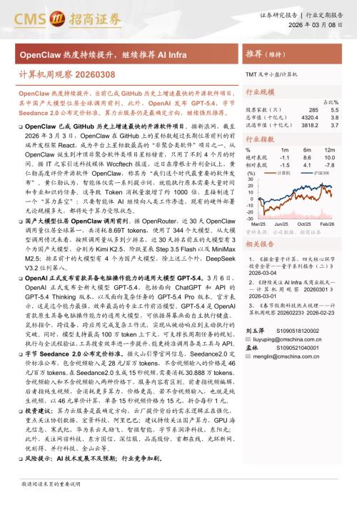 计算机行业周观察：OpenClaw热度持续提升继续推荐AI Infra-260308（8页）.pdf