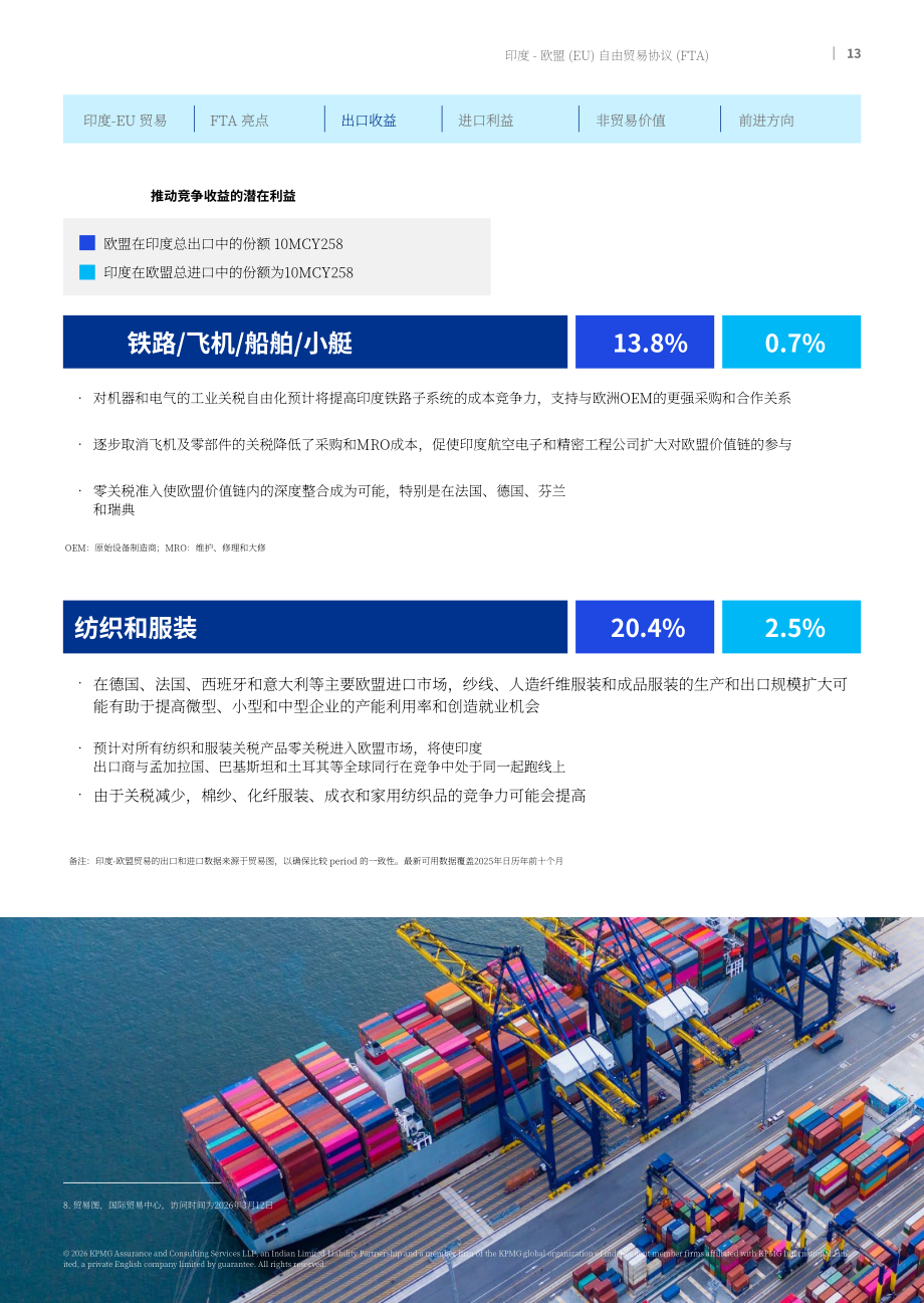 毕马威：2026印度-欧盟自由贸易协定研究报告：深化战略伙伴关系 促进双边繁荣（英文版）（22页）.pdf_第13页