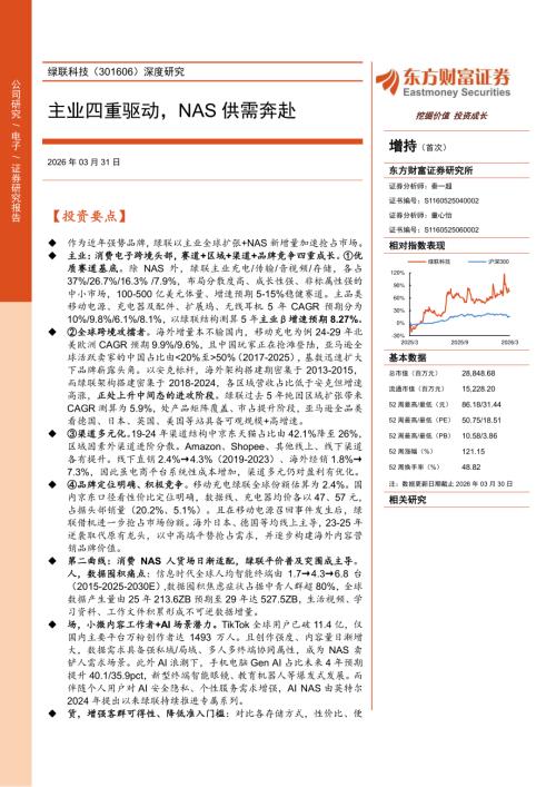 绿联科技(301606)-A股公司深度研究：主业四重驱动NAS供需奔赴-260331（50页）.pdf