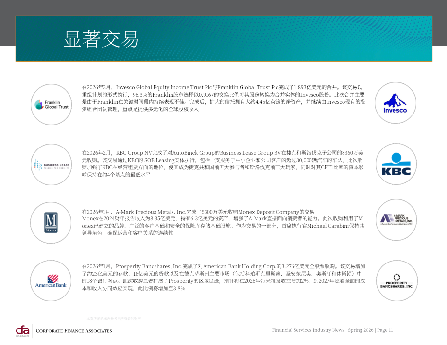 CFA：2026年春季全球金融服务行业并购策略与市场趋势报告（英文版）（25页）.pdf_第11页