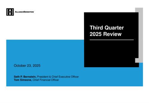 联博AllianceBernstein L.P. (AB) 2025年第三季度财务业绩演示报告「NYSE」（英文版）（31页）.pdf