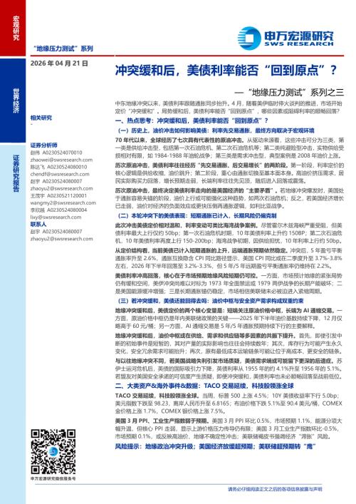 “地缘压力测试”系列之三：冲突缓和后美债利率能否“回到原点”？-260421（24页）.pdf