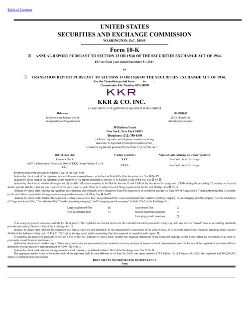 KKR & Co. Inc. (KKR) 2024年年度报告「NYSE」.pdf