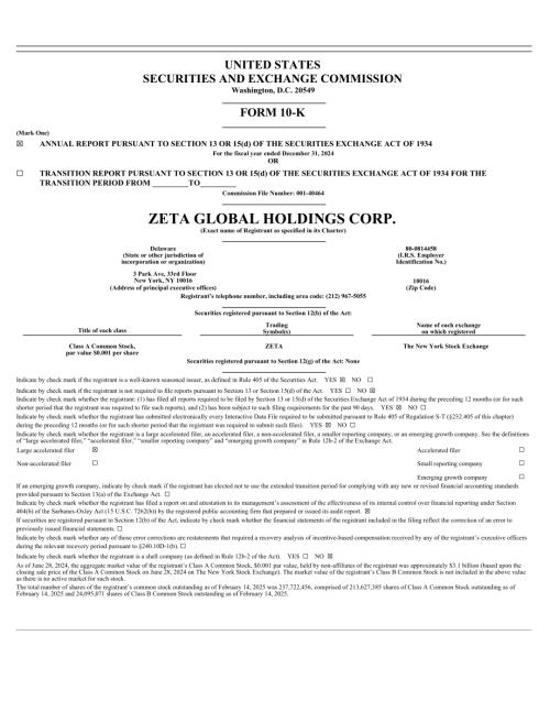 Zeta Global Holdings Corp. (ZETA) 2024年年度报告「NYSE」.pdf