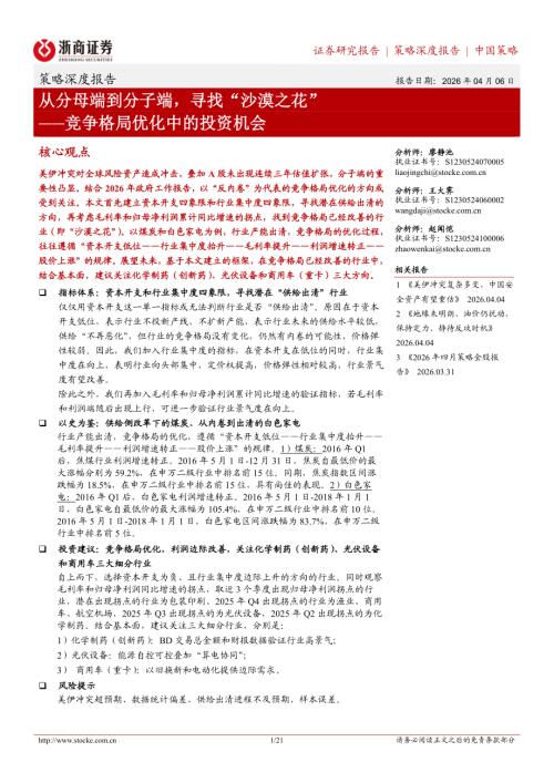 宏观策略-竞争格局优化中的投资机会：从分母端到分子端寻找“沙漠之花”-260406（21页）.pdf