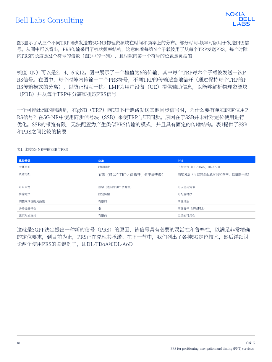 诺基亚贝尔：PRS（定位参考信号）：面向PNT（定位、导航与授时）服务的新一代定位技术白皮书（2025）（英文版）（24页）.pdf_第10页