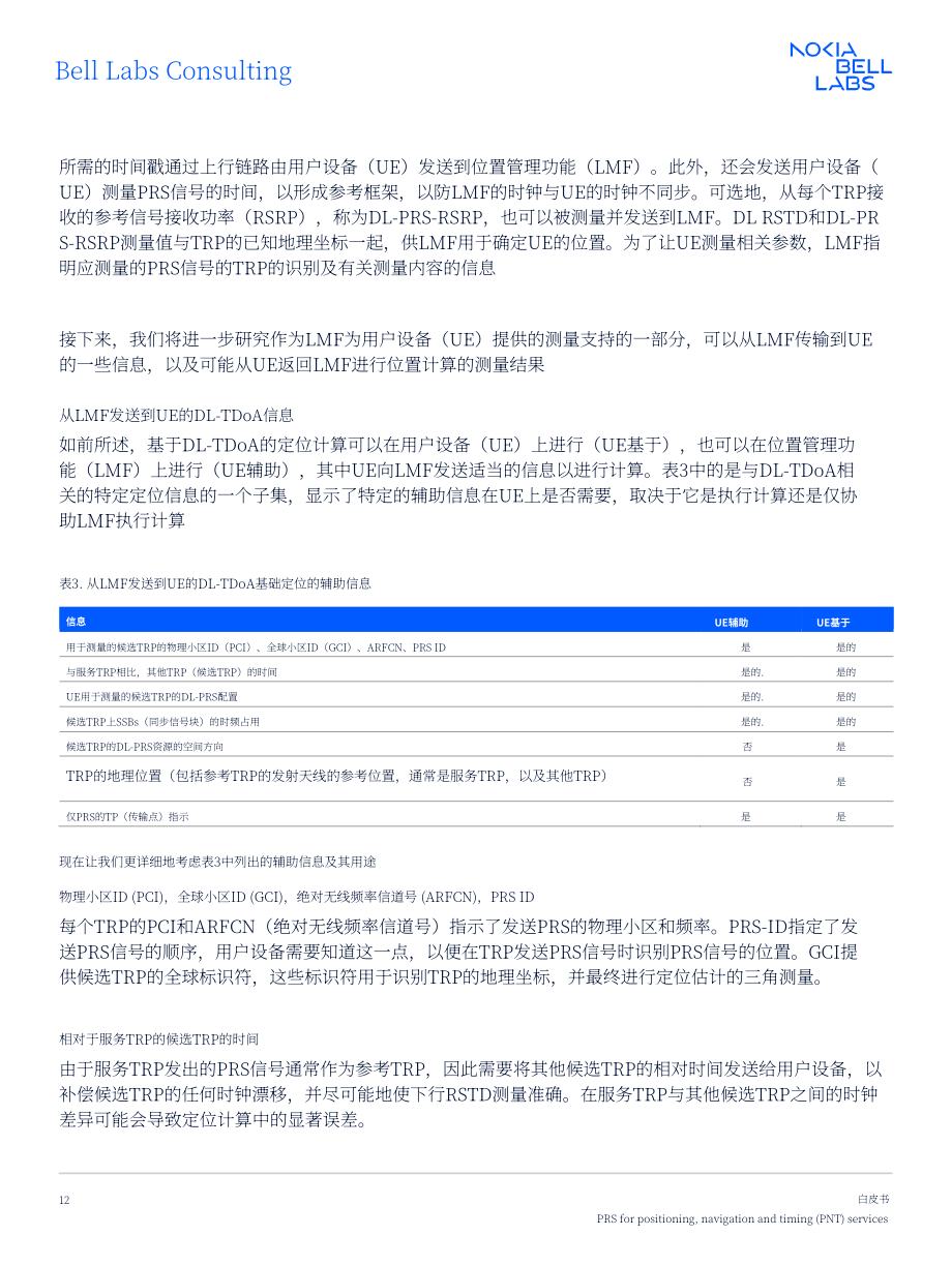 诺基亚贝尔：PRS（定位参考信号）：面向PNT（定位、导航与授时）服务的新一代定位技术白皮书（2025）（英文版）（24页）.pdf_第12页