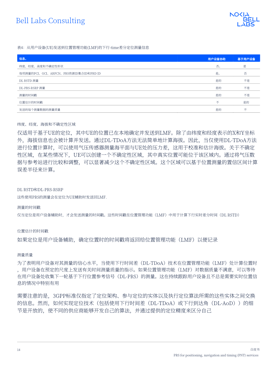 诺基亚贝尔：PRS（定位参考信号）：面向PNT（定位、导航与授时）服务的新一代定位技术白皮书（2025）（英文版）（24页）.pdf_第14页